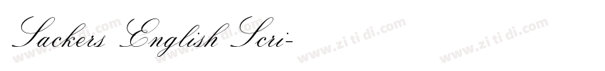 Sackers English Scri字体转换